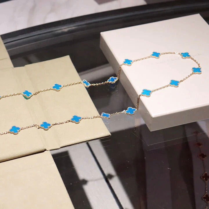 [Kismet Jewels ]CLOVER 20 MOTIFS TURQUOISE GOLD