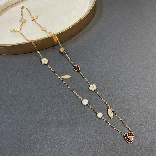 [Kismet Jewels ]LUCKY SPRING 15 MOTIFS GOLD NECKLACE