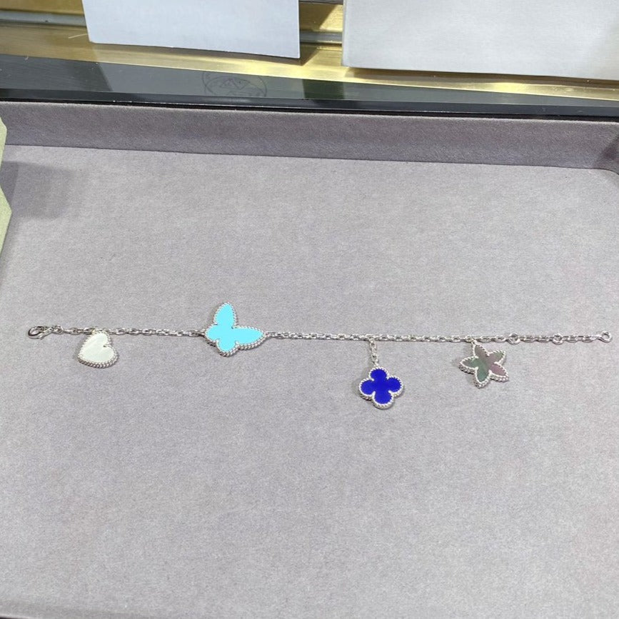 [Kismet Jewels ]LUCKY SPRING SILVER BRACELET 4 MOTIF