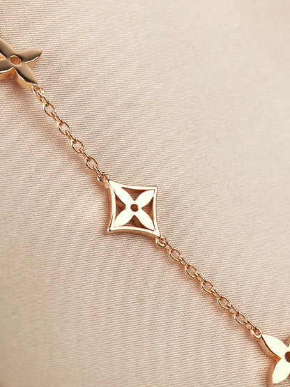 [Kismet Jewels ]STAR AND SUN 7 MOTIFS GOLD BRACELET