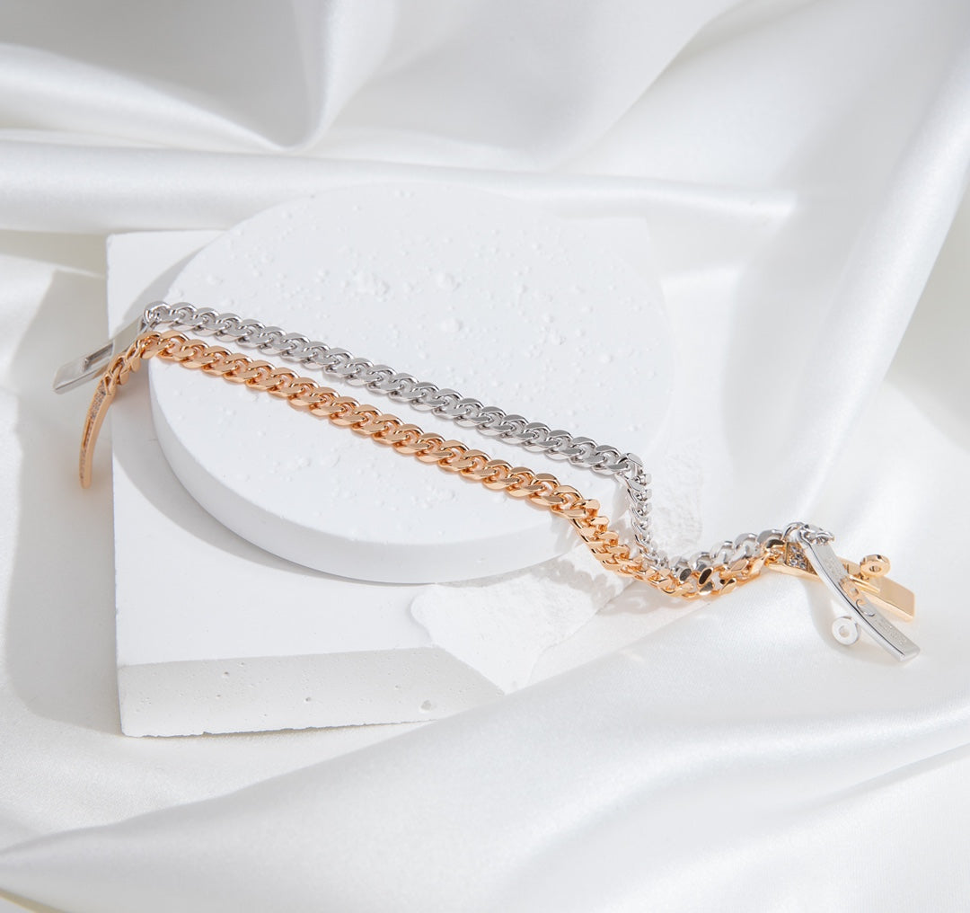 [Kismet Jewels ]KELLY CHAIN SILVER DIAMOND BRACELET