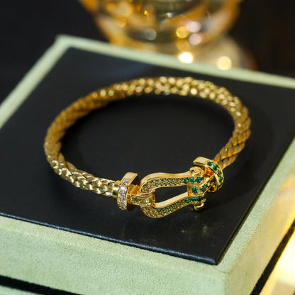 [Kismet Jewels ]FORCE 10 GOLD GREEN DIAMOND PAVED