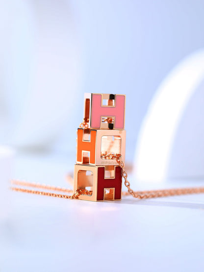 [Kismet Jewels ]H CAGE PINK GOLD NECKLACE