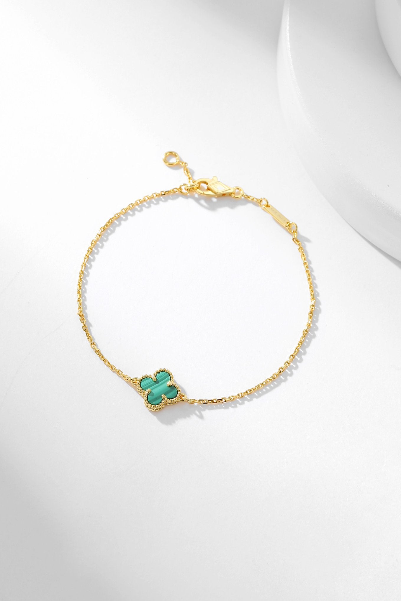 [Kismet Jewels ]CLOVER BRACELET MALACHITE 1 MOTIF