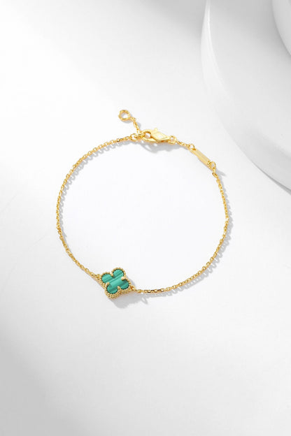 [Kismet Jewels ]CLOVER BRACELET MALACHITE 1 MOTIF