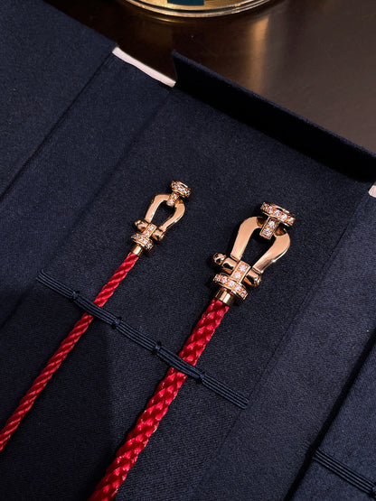 [Kismet Jewels ]FORCE 10 HALF DIAMOND PINK GOLD RED CORDERI LARGE AND MEDIUM MODEL