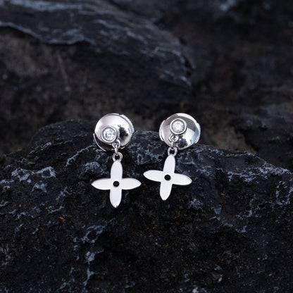 [Kismet Jewels ]VIDYLLE SILVER DIAMOND MINI DROP EARRINGS