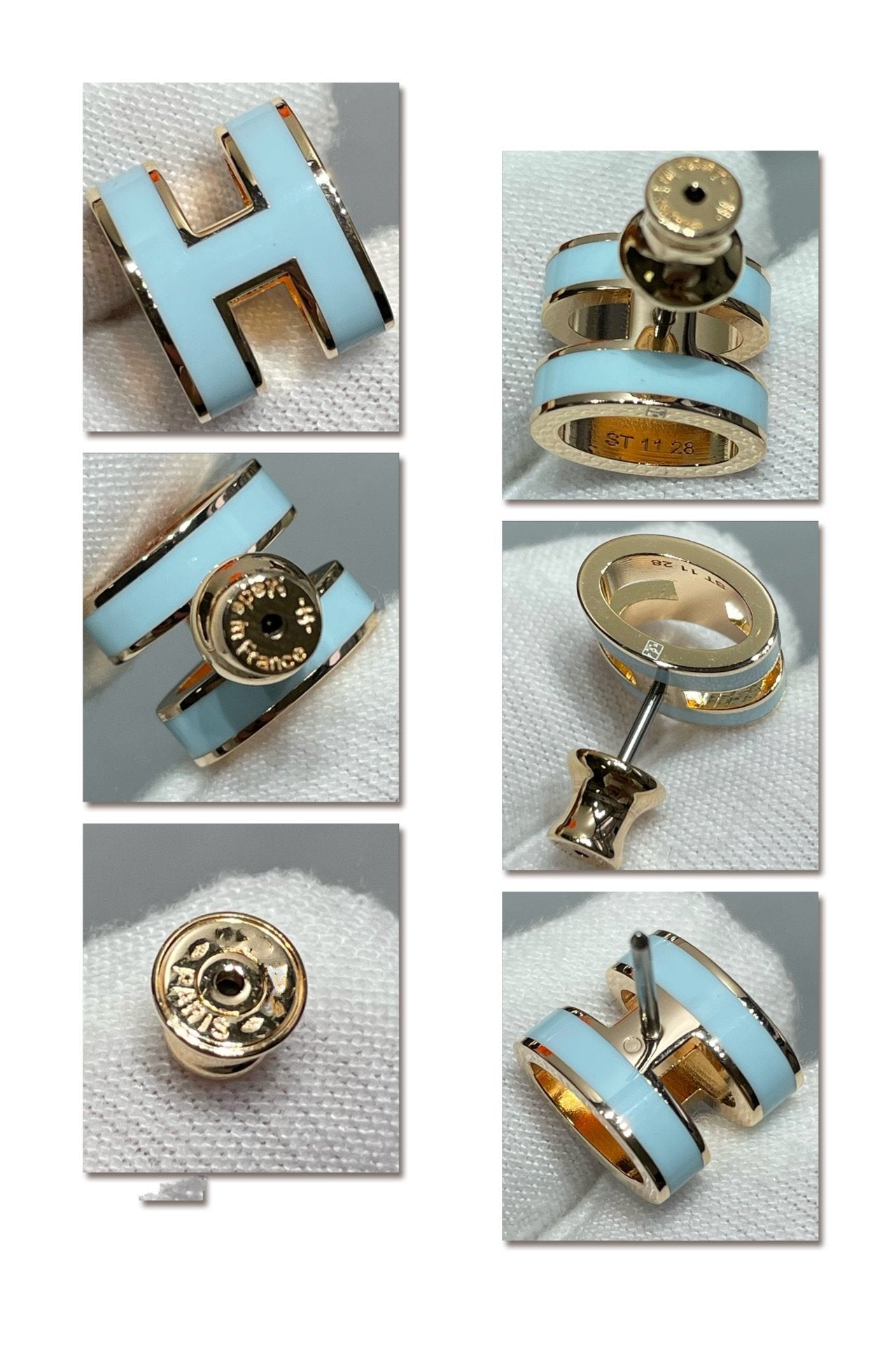 [Kismet Jewels ]POP H SKY BLUE STUD EARRINGS