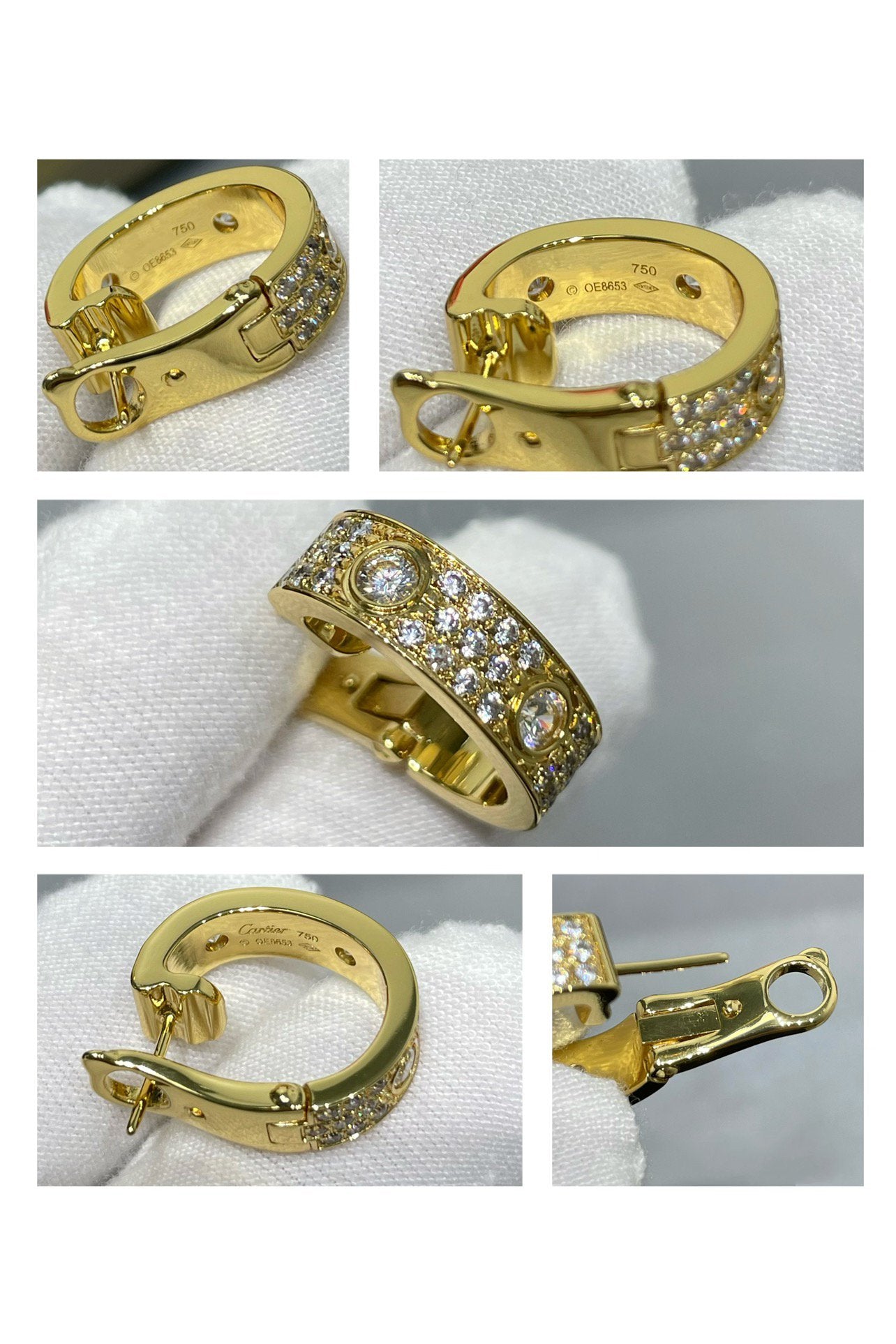 [Kismet Jewels ]LOVE 5.5MM DIAMOND PAVED EARRINGS