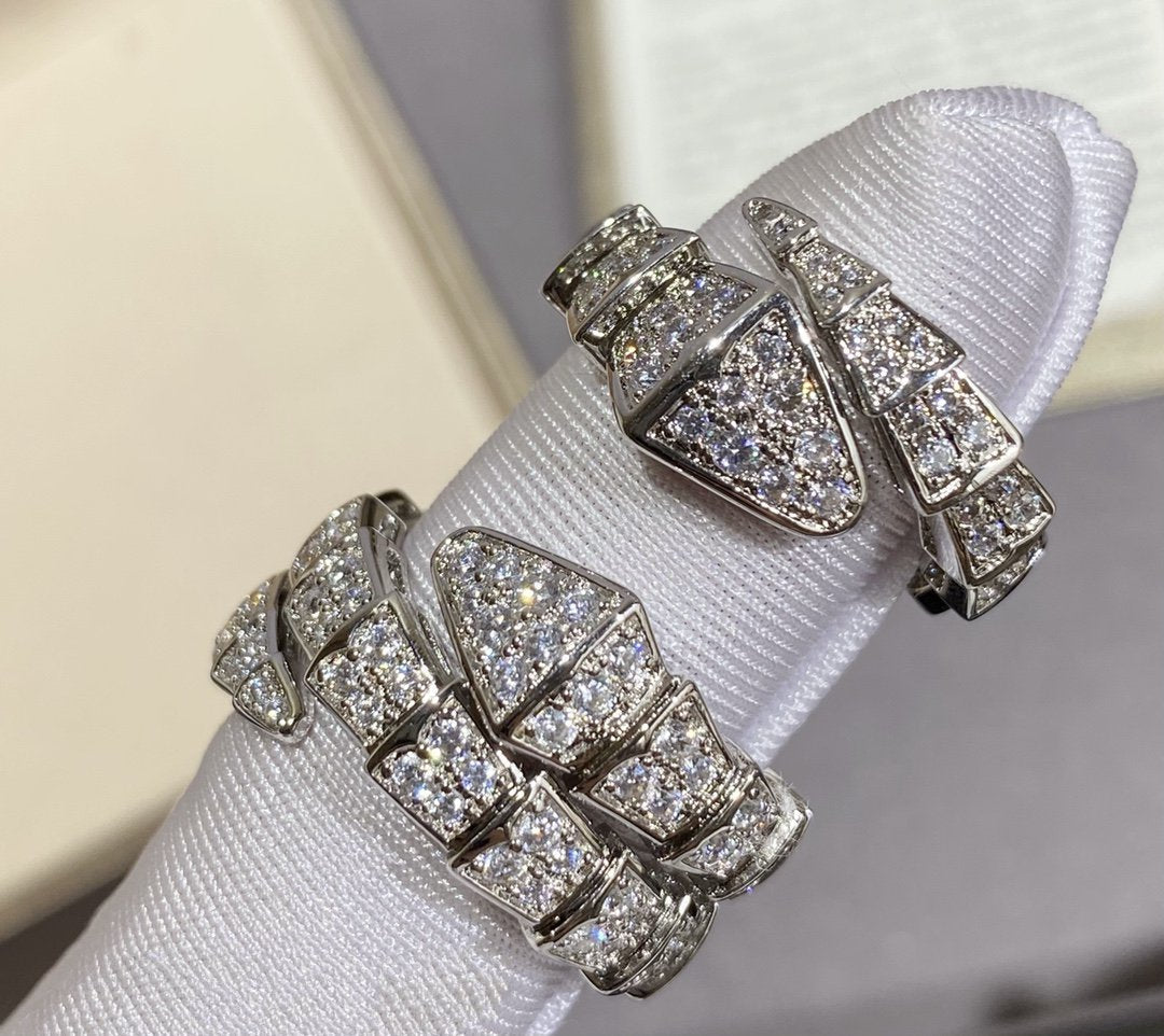 [Kismet Jewels ]SERPENTI LARGE RING SILVER DIAMOND PAVED