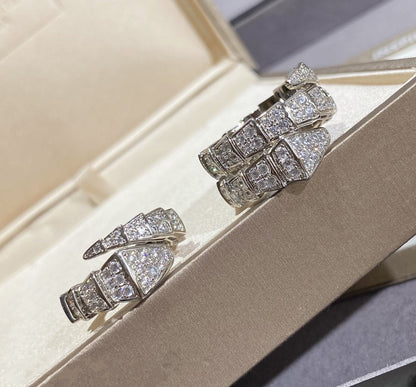 [Kismet Jewels ]SERPENTI LARGE RING SILVER DIAMOND PAVED