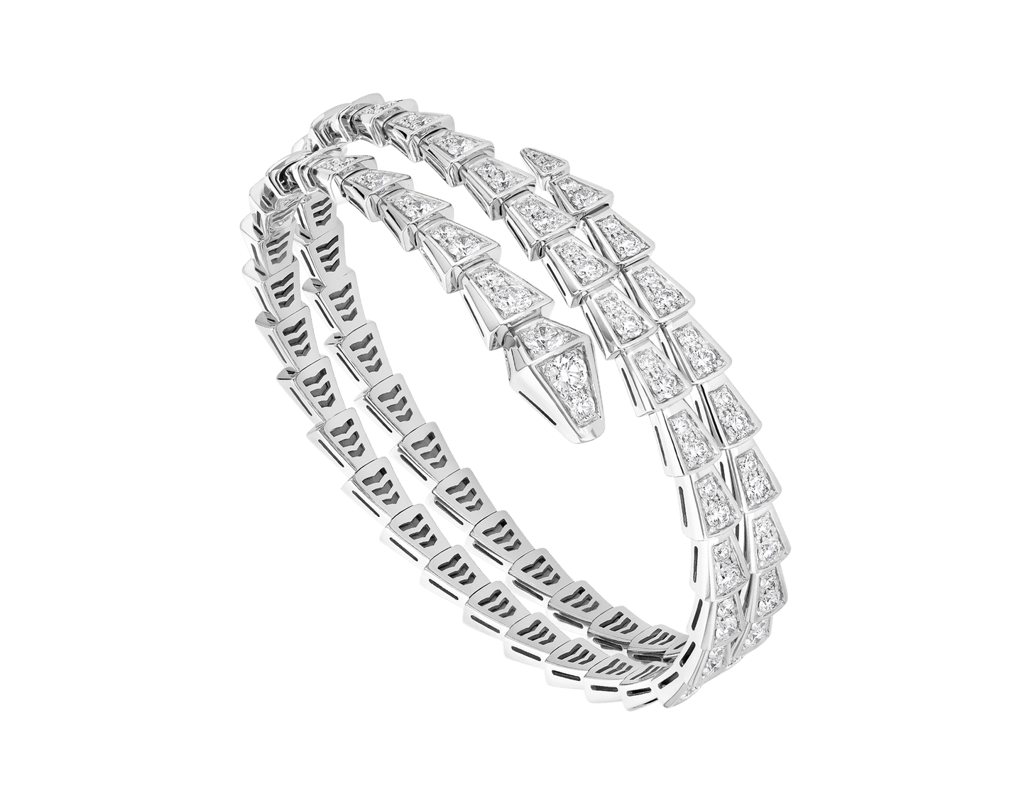[Kismet Jewels ]SERPENTI BRACELET SILVER DIAMOND DOUBLE ROW