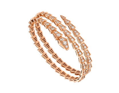 [Kismet Jewels ]SERPENTI BRACELET PINK GOLD DIAMOND DOUBLE ROW
