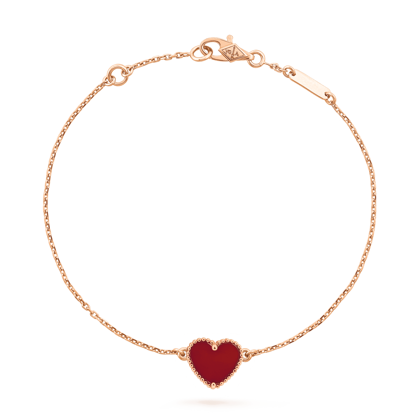 [Kismet Jewels ]HEART CARNELIAN PINK GOLD BRACELET