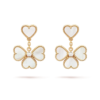 [Kismet Jewels ]CLOVER SWEET WHITE MOP EARRINGS