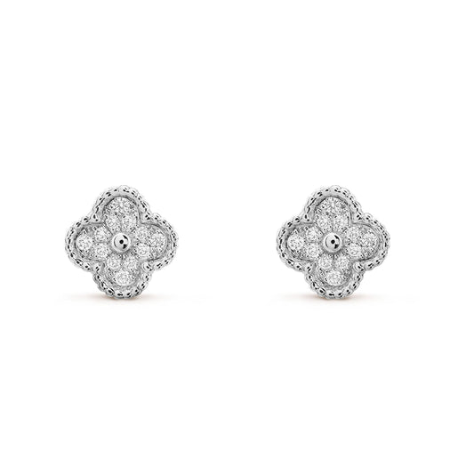 [Kismet Jewels ]CLOVER MINI DIAMOND STUD EARRINGS