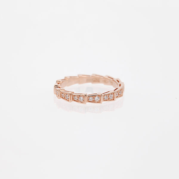 [Kismet Jewels ]SERPENTI RING PINK GOLD DIAMOND PAVED 3MM