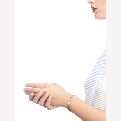 [Kismet Jewels ]ZERO 1 SPIRAL LOGO SILVER BRACELET