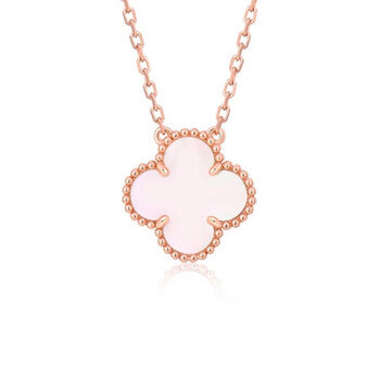 [Kismet Jewels ]CLOVER 15MM PINK MOTHER-OF-PEARL SINGLE FLOWER NECKLACE