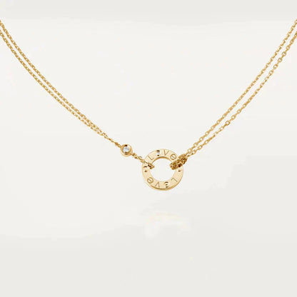 [Kismet Jewels ]LOVE NECKLACE 16MM 2 DIAMONDS