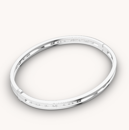 [Kismet Jewels ]ZERO 1 SPIRAL LOGO SILVER BRACELET
