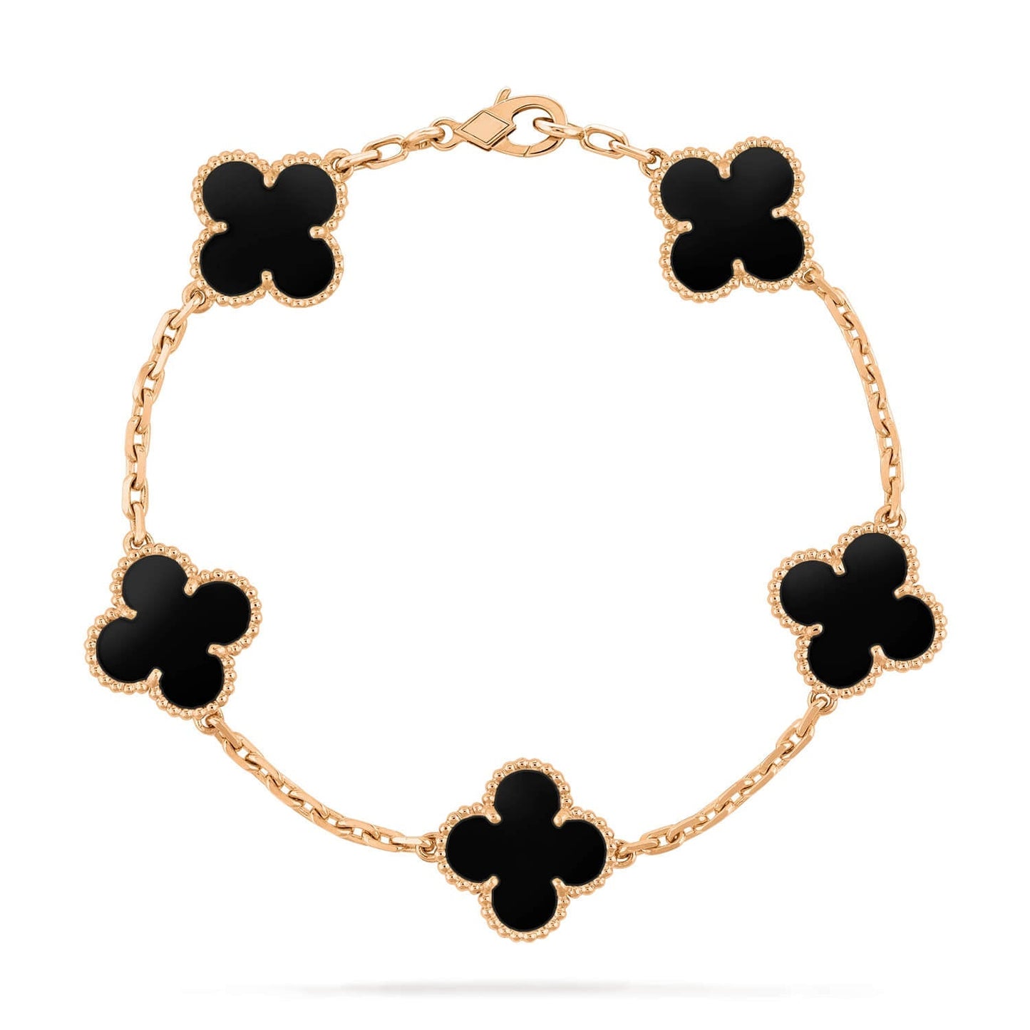[Kismet Jewels ]CLOVER  5 MOTIFS BLACK ONYX BRACELET