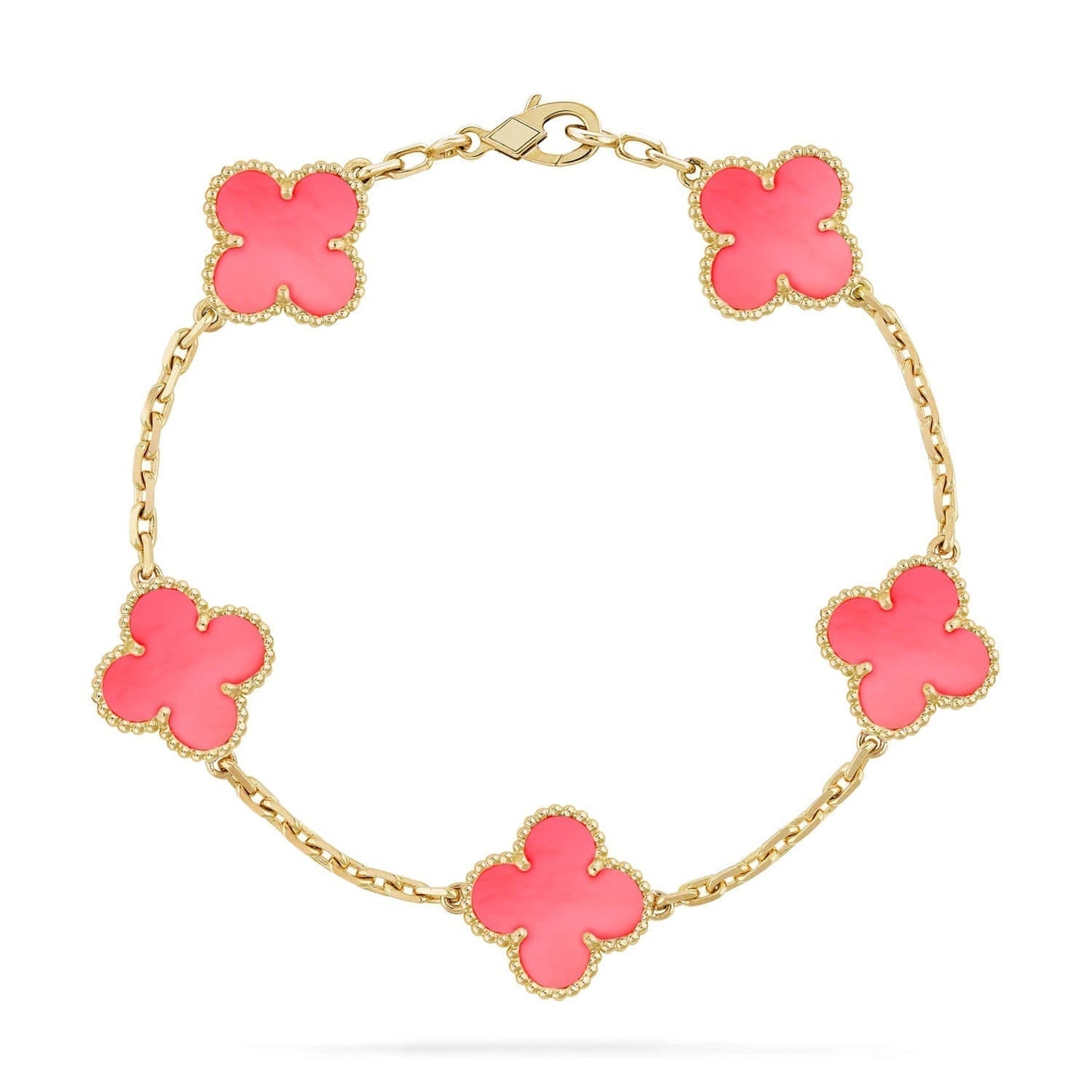 [Kismet Jewels ]CLOVER 5 PINK MOP BRACELET