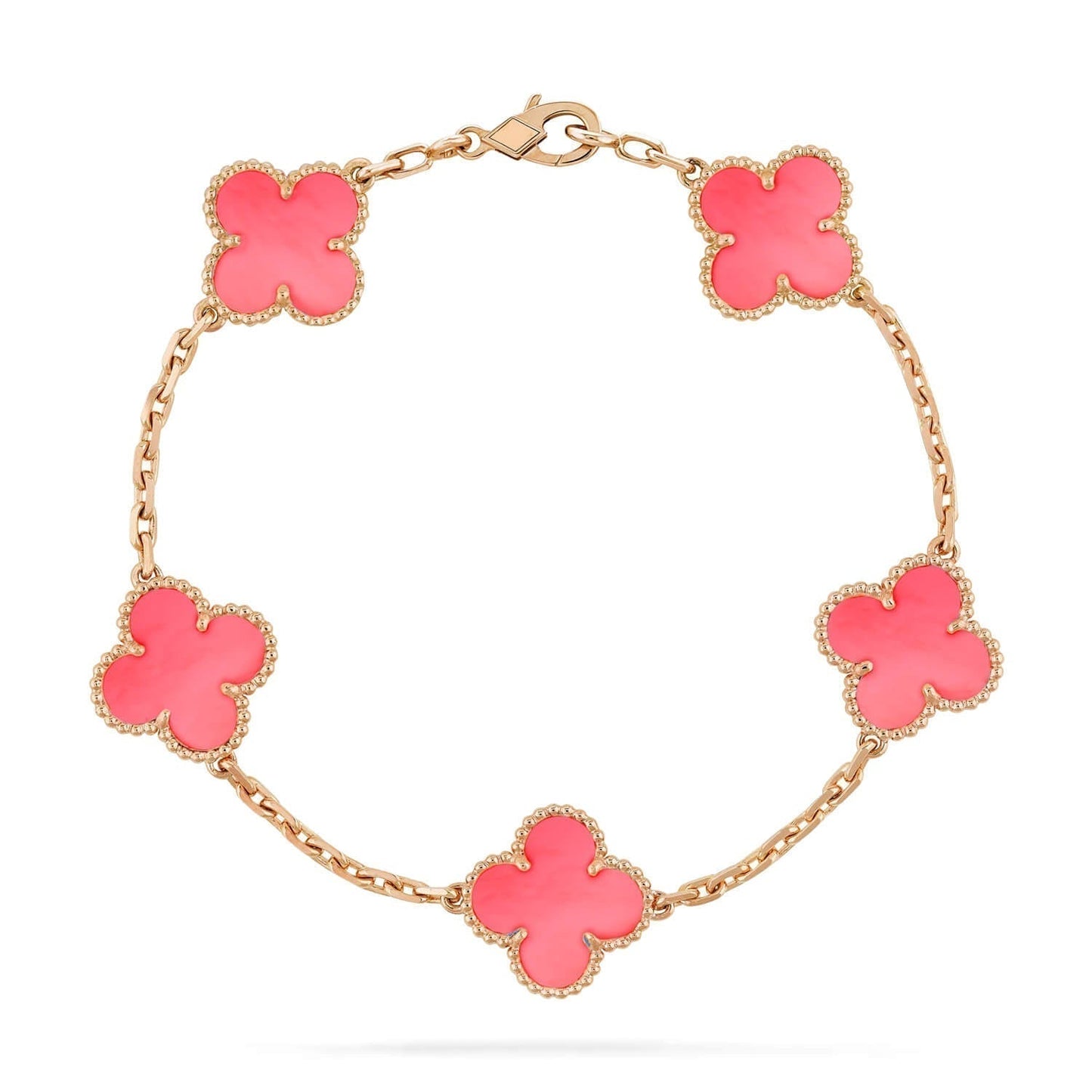 [Kismet Jewels ]CLOVER 5 PINK MOP BRACELET
