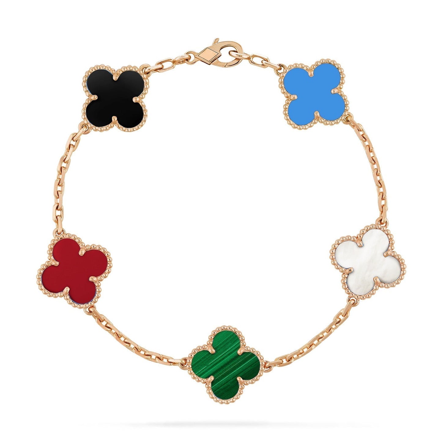 [Kismet Jewels ]CLOVER 5 MOTIFS MULTICOLOR  BRACELET