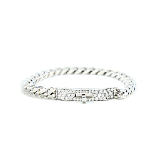 [Kismet Jewels ]KELLY CHAIN SILVER DIAMOND BRACELET
