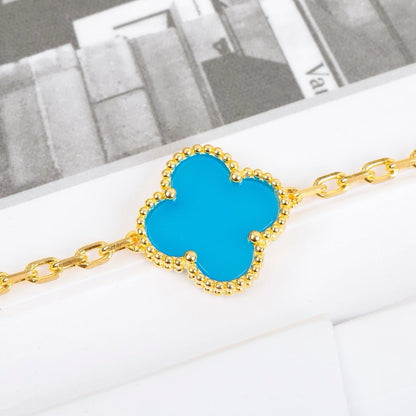 [Kismet Jewels ]CLOVER 5 MOTIFS TURQUOISE BRACELET