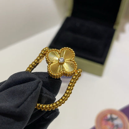 [Kismet Jewels ]CLOVER RIVERSIBLE BLUE AGATE RING