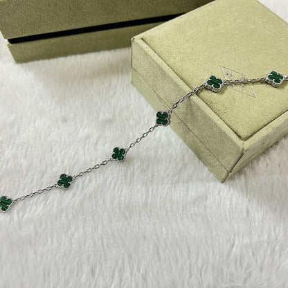 [Kismet Jewels ]CLOVER 6 MOTIF MALACHITE BRACELET