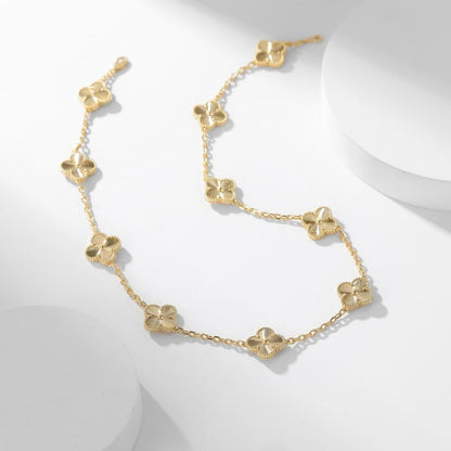 [Kismet Jewels ]CLOVER 10 MOTIFS LASER NECKLACE