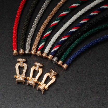 [Kismet Jewels ]FORCE LARGE HORSESHOE HALF DIAMOND BRACELET SILVER