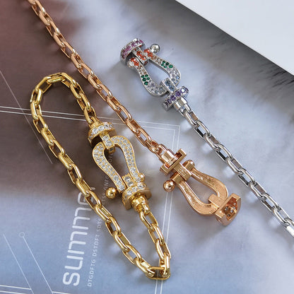 [Kismet Jewels ]FORCE LARGE HORSESHOE CLASP  METAL BRACELET