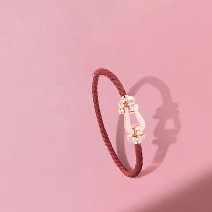 [Kismet Jewels ]FORCE 10 HALF DIAMOND PINK GOLD RED CORDERI LARGE AND MEDIUM MODEL