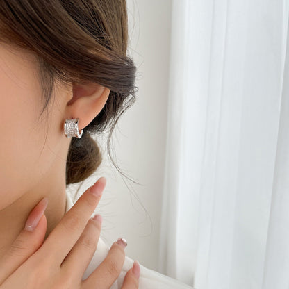 [Kismet Jewels ]ZERO 1 DIAMOND PAVED EARRINGS