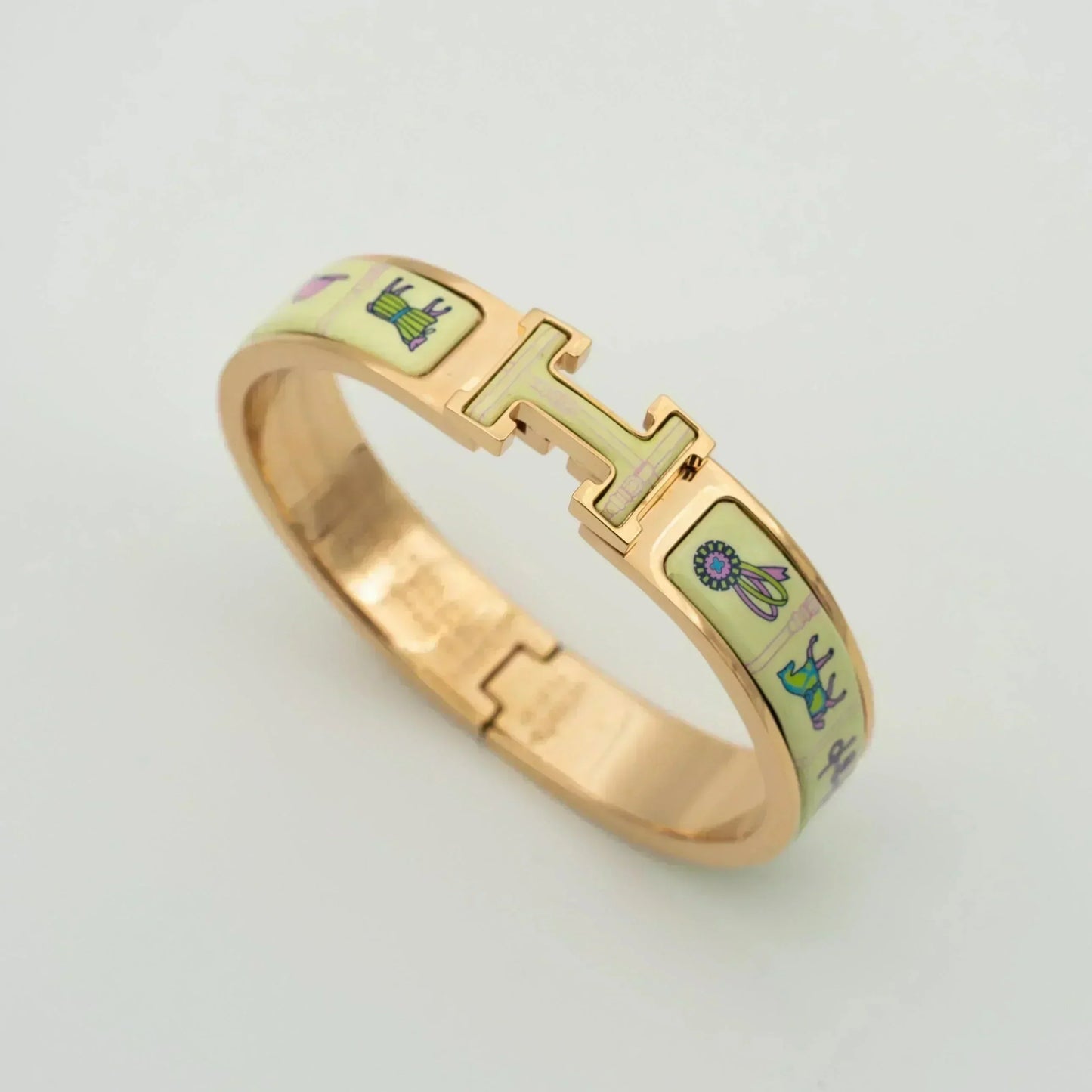 [Kismet Jewels ]H PINK GOLD BRACELET CREAM CERAMIC