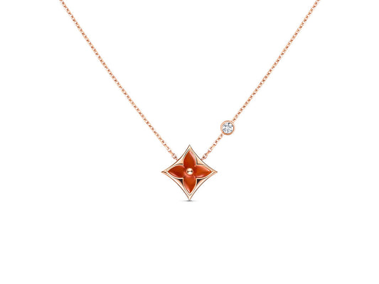 [Kismet Jewels ]STAR NECKLACE PINK GOLD 1 DIAMOND