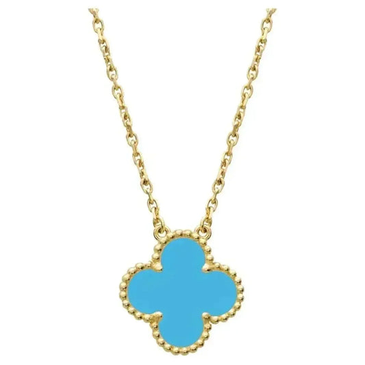 [Kismet Jewels ]CLOVER 15MM VINTAGE TURQUOISE NECKLACE