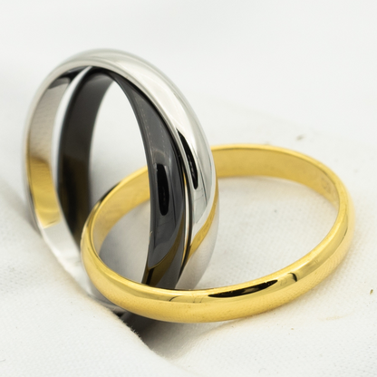 [Kismet Jewels ]TRINITY RING BLACK GOLD SILVER