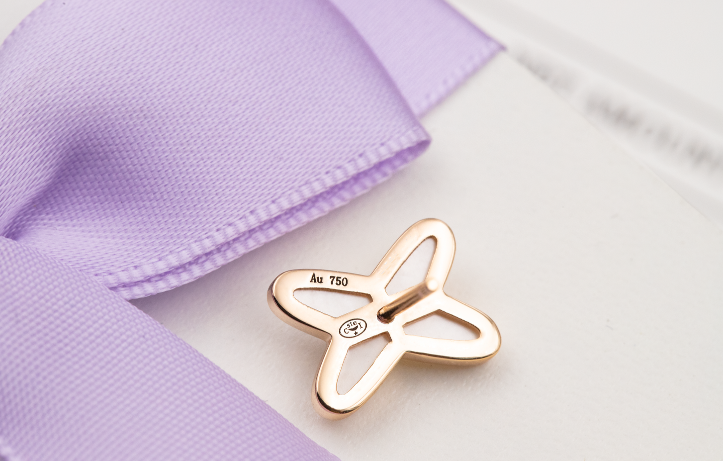 [Kismet Jewels ]JEUX DE WHITE MOP ROSE GOLD DIAMOND EARRINGS