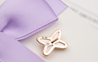 [Kismet Jewels ]JEUX DE WHITE MOP ROSE GOLD DIAMOND EARRINGS