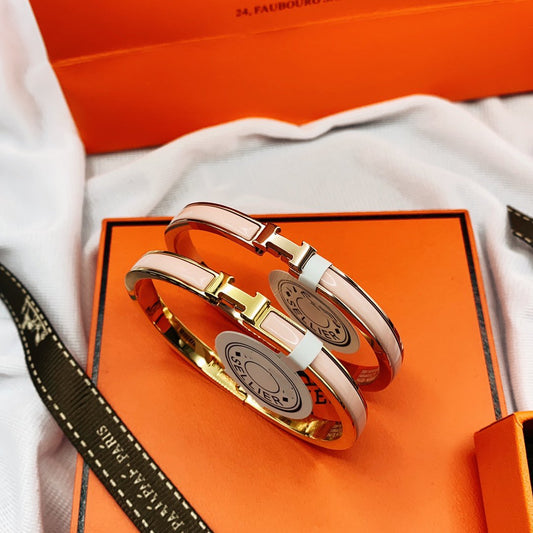 [Kismet Jewels ]CLASSIC HM CLIC  PINK 8MM ENAMEL BRACELET