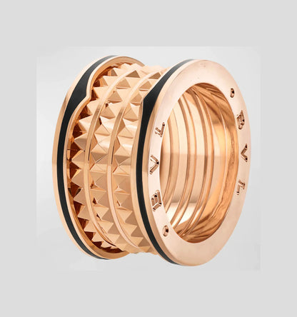 [Kismet Jewels ]ZERO 1 ROCK BLACK CERAMIC PINK GOLD LARGE MODEL