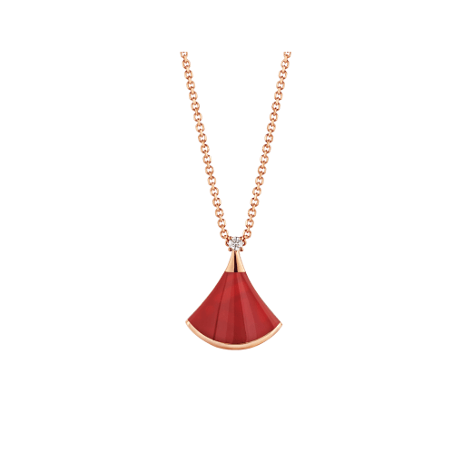 [Kismet Jewels ]DREAM NECKLACE CARNELIAN 1 DIAMOND