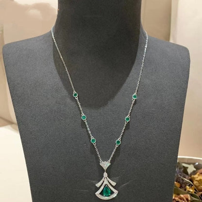 [Kismet Jewels ]DREAM NECKLACE MALACHITE DIAMOND SILVER