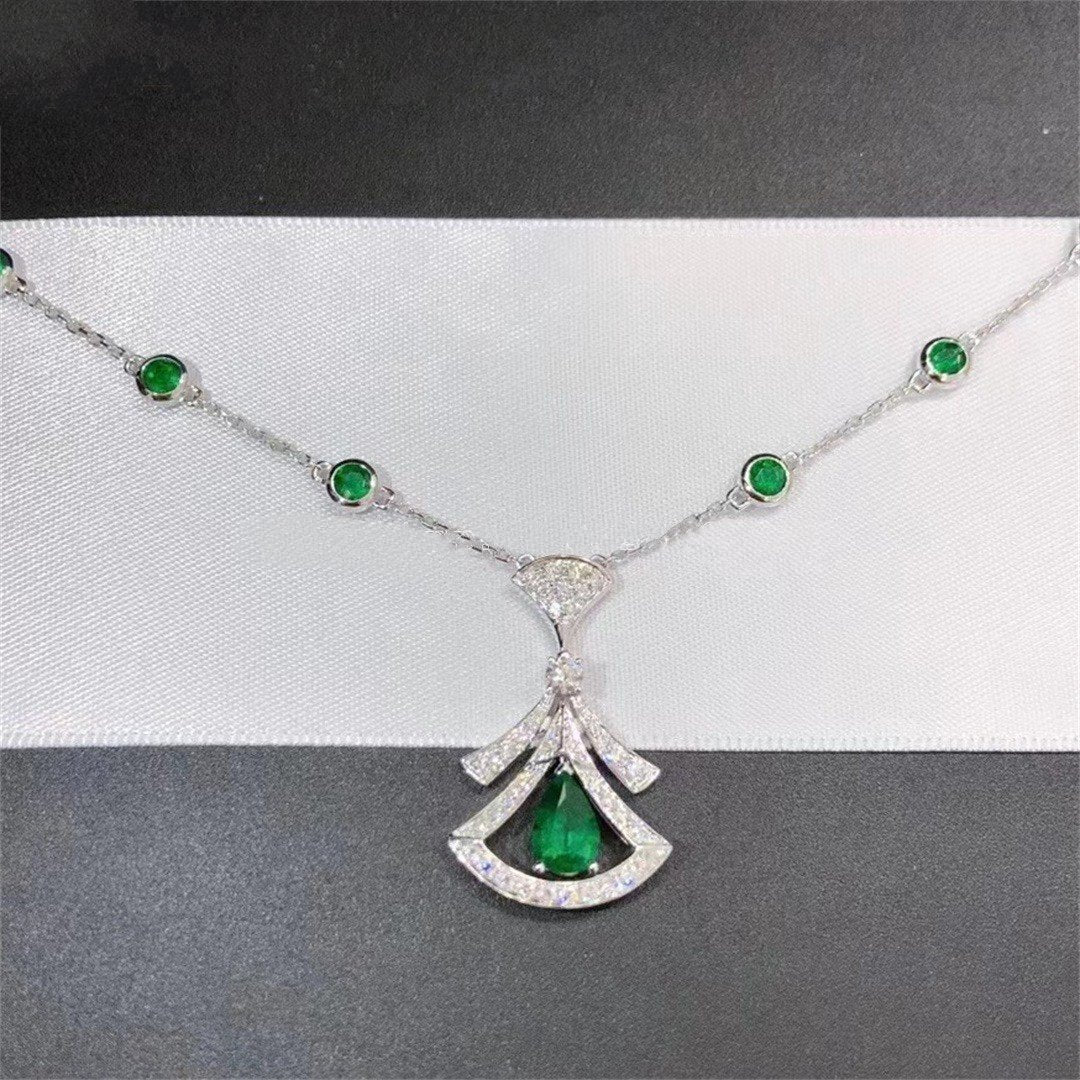 [Kismet Jewels ]DREAM NECKLACE MALACHITE DIAMOND SILVER