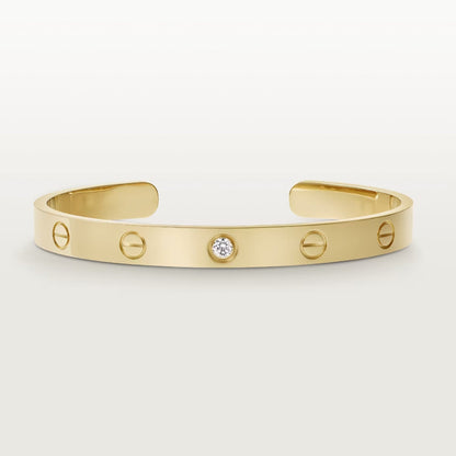 [Kismet Jewels ]LOVE BRACELET 6.1MM 1 DIAMOND OPEN CUFF